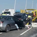 Acidente na Ponte Vasco da Gama faz pelo menos seis feridos. Trânsito está cortado