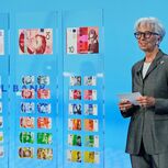 Christine Lagarde apresenta propostas de notas de euro em Frankfurt