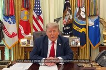 'Adoramos Portugal. Esperamos poder visitá-lo um dia, talvez em breve': Donald Trump deixa mensagem a embaixador 