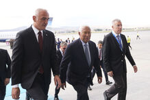 O presidente do Conselho Europeu, António Costa, ao centro, chega à cimeira da NATO em Ancara, na Turquia, na terça-feira, 7 de julho de 2026