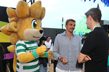 João Palhinha no NOS Alive... com mascote do Sporting