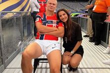 Erling Haaland e Isabella Haugseng Johansen