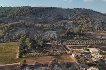 Área queimada por incêndio no sul de França