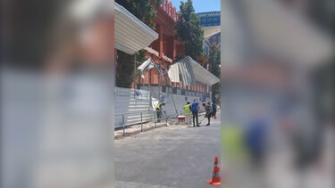 Queda de tijolos de cimento para a via pública deixa avós e neto feridos junto ao Centro Comercial Colombo