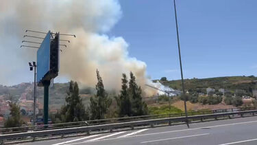 Incêndio deflagra na Serra da Luz em Odivelas