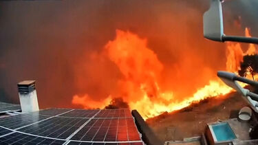 Imagens impressionantes mostram como incêndio florestal se aproxima de habitação em apenas 5 minutos 