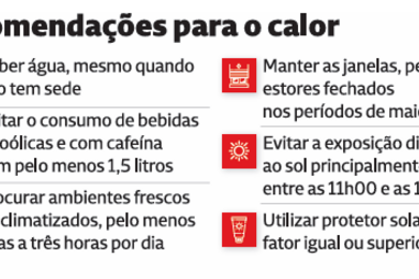 Recomendações para os dias de calor 