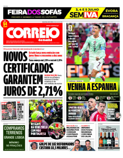Capa do jornal