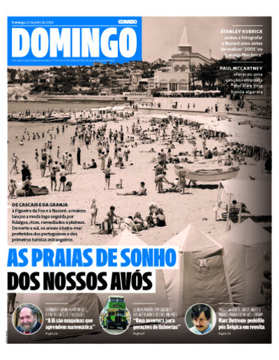 Capa de domingo, 12 de julho de 2026