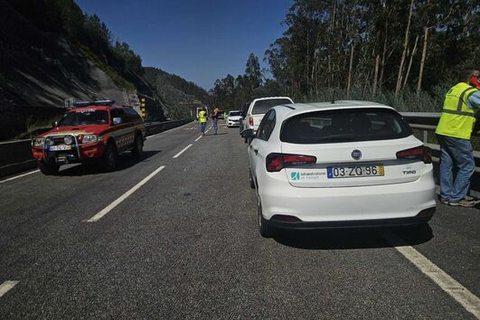 Resina obriga à remoção de piso em ambos os sentidos do IP3 em Penacova