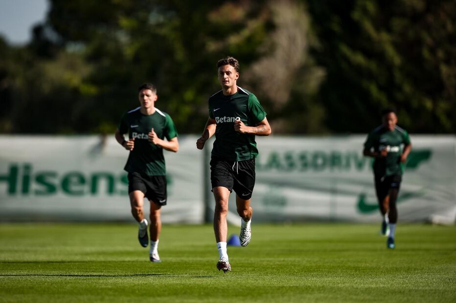 Jogadores no treino