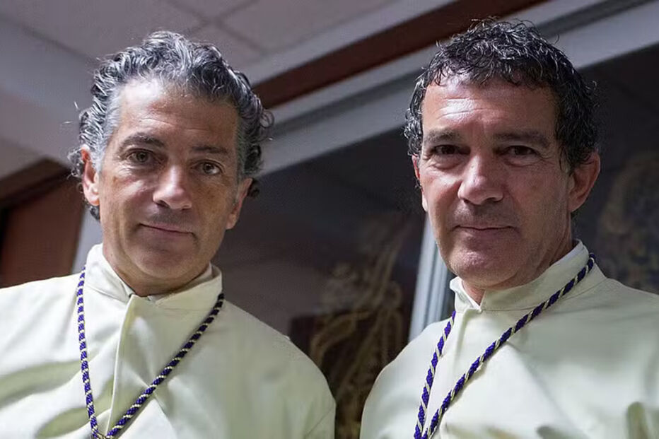 Antonio Banderas e o irmão Francisco Javier Domínguez Bandera