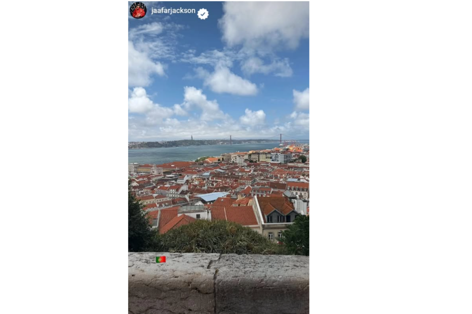 Jaafar Jackson de férias em Lisboa