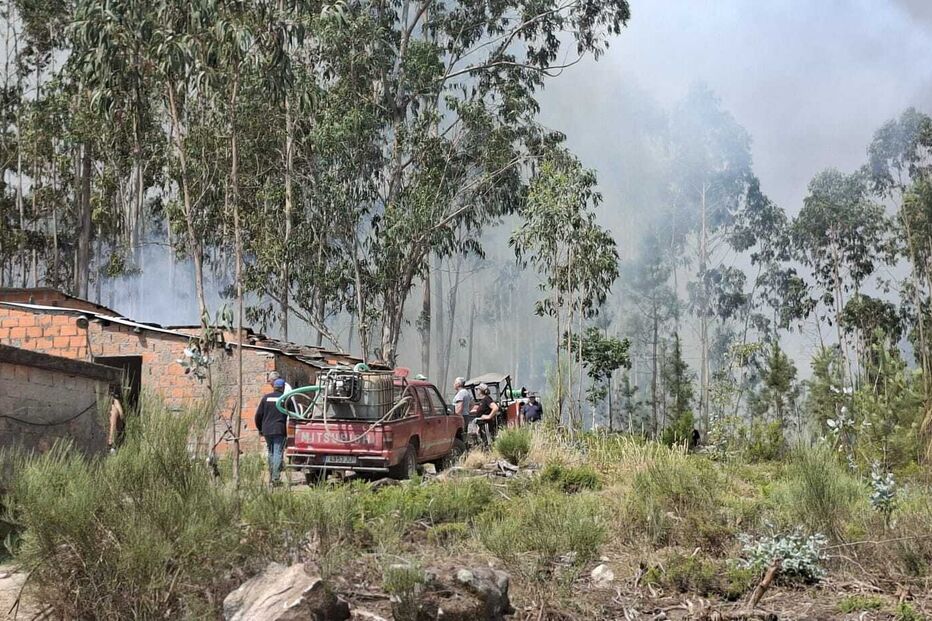 Imagens mostram nuvem de fumo provocada pelo incêndio em Tondela