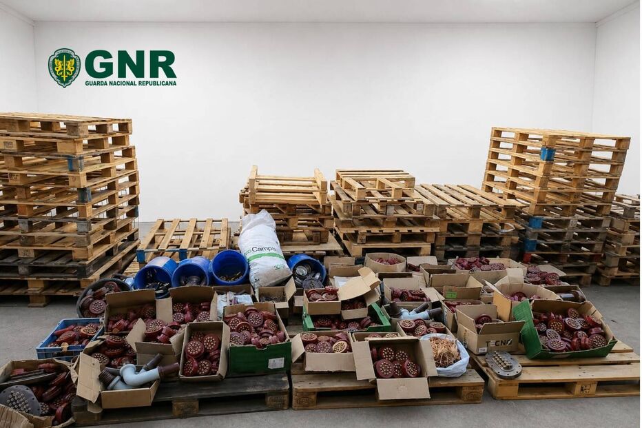 Mais de duas toneladas de metais apreendidos pela GNR 