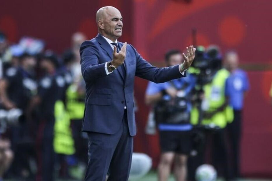 Roberto Martínez no jogo com a Croácia