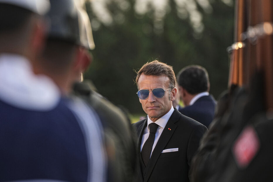 O presidente francês Emmanuel Macron chega à cimeira da NATO em Ancara, na Turquia, na terça-feira, 7 de julho de 2026