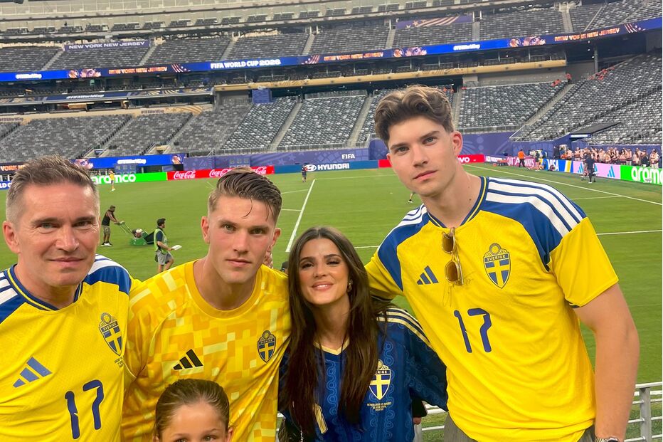 Inês Aguiar com família e amigos de Gyokeres