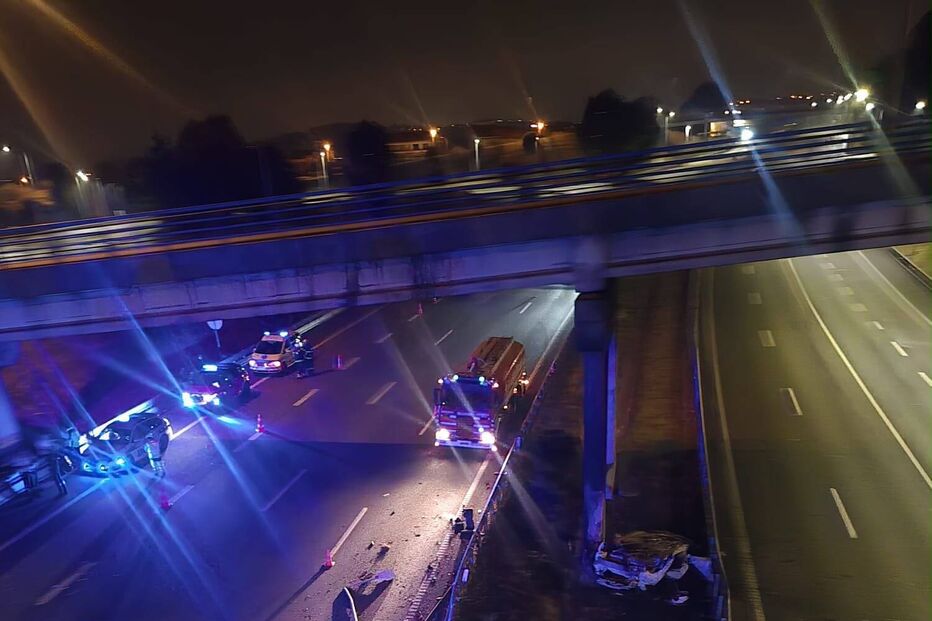 Duas jovens de 16 e 20 anos morrem após carro cair de viaduto em São Mamede de Infesta