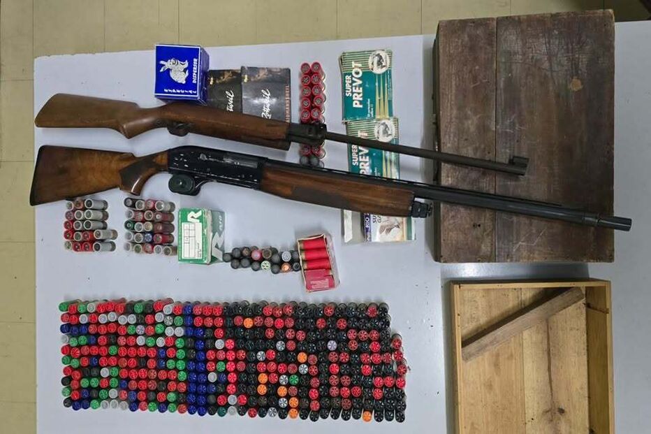 Armas e munições apreendidas pela GNR