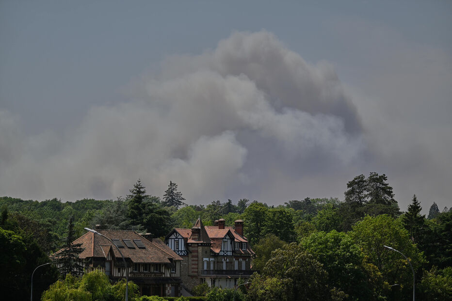 Chamas continuam a lavrar na floresta de Fontainebleau nos arredores de Paris