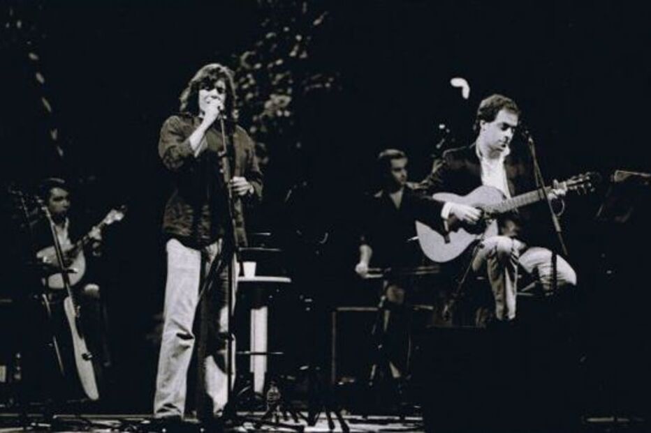 Luís Represas e António Zambujo num concerto em 2007