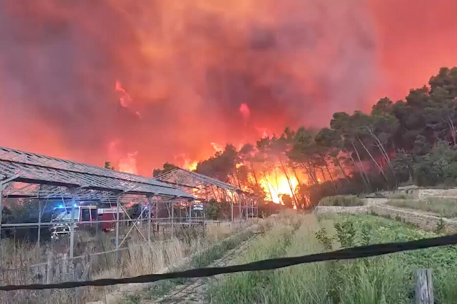 Incêndio no sul de França