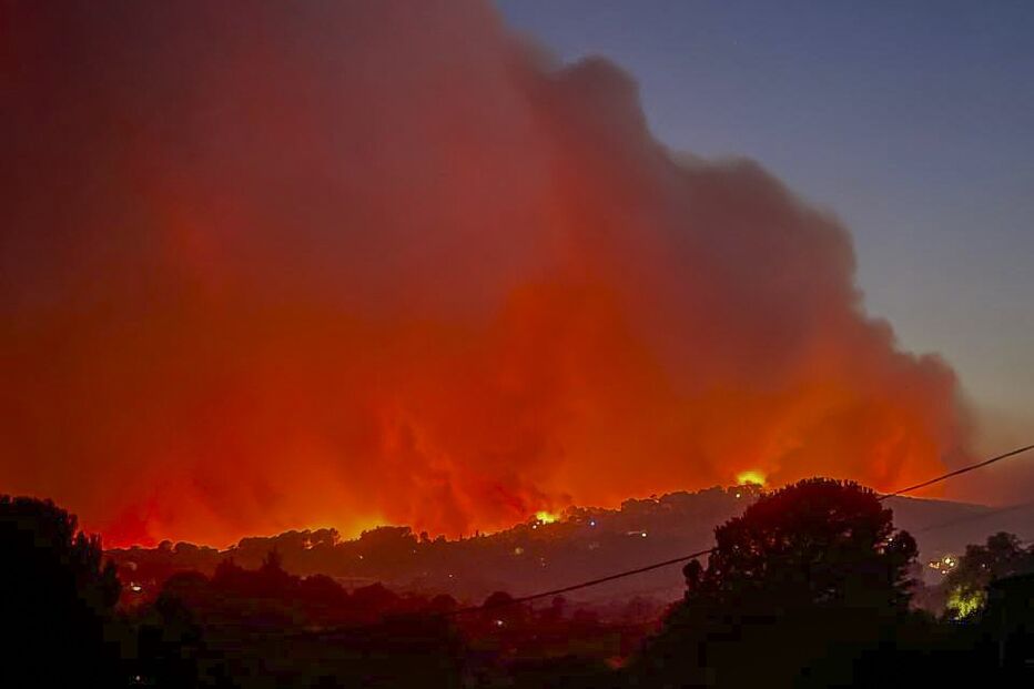 Incêndio no sul de França