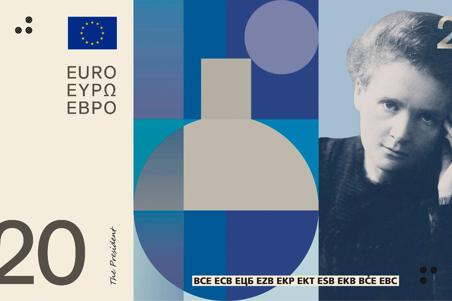 Nova nota de 20 euros apresenta Marie Curie