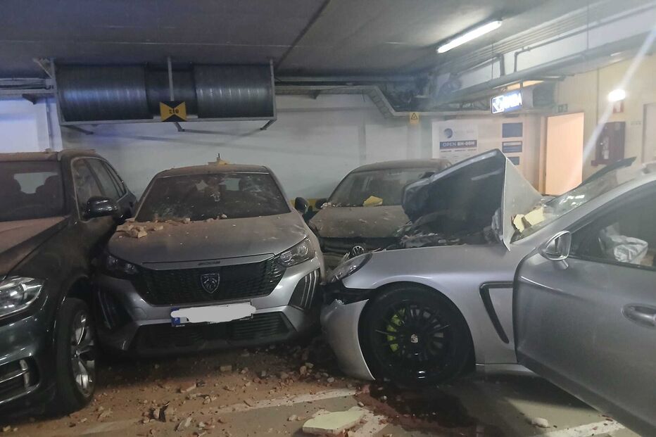 Porsche destrói três carros no Hotel Baía em Cascais