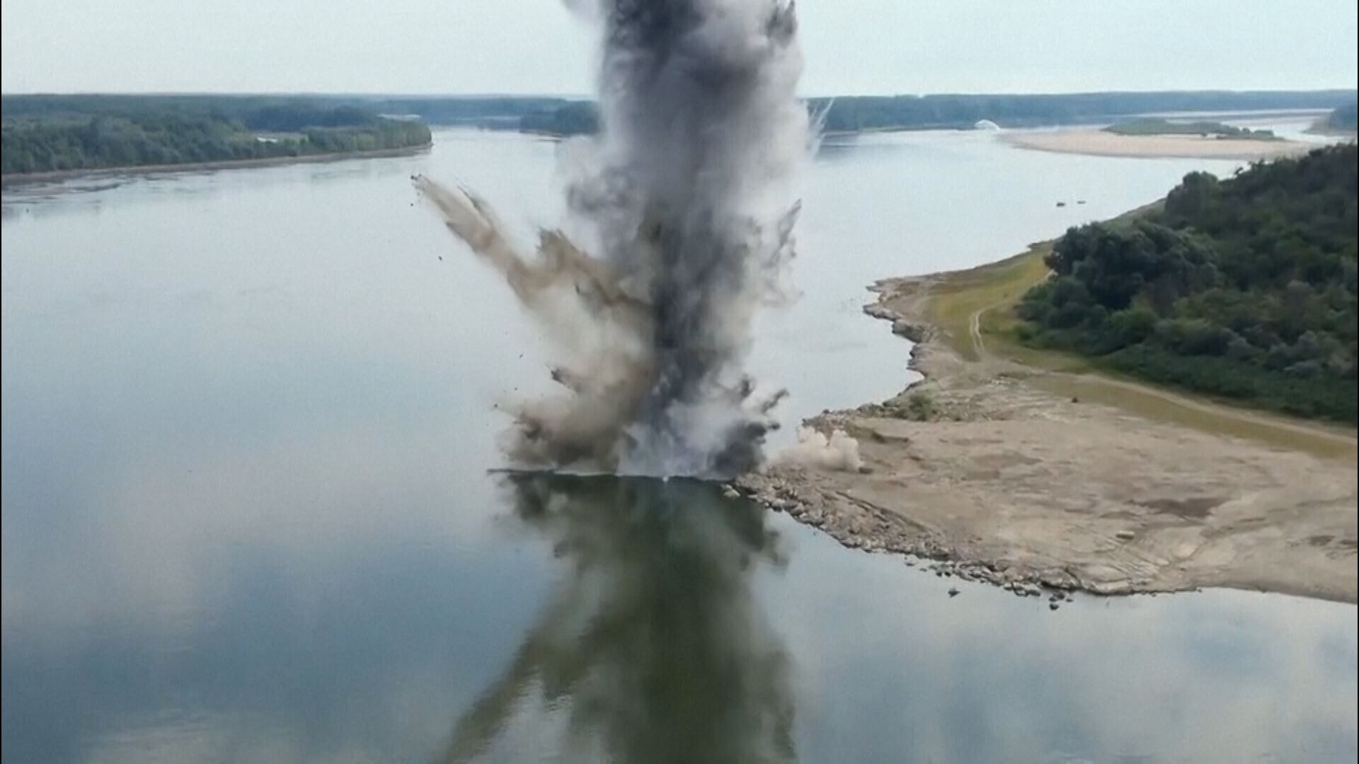 Romania Uses Explosives to Redirect Danube Water