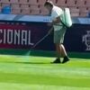 <![CDATA[ Relvado do Estádio Cidade de Coimbra foi 'pintado' de verde na manhã da Supertaça ]]>