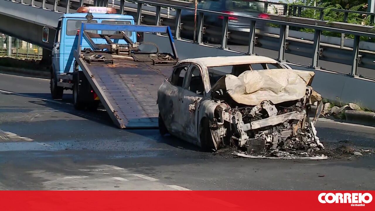 Condutor de carro que se incendiou em fuga à PSP fez teste de álcool e drogas