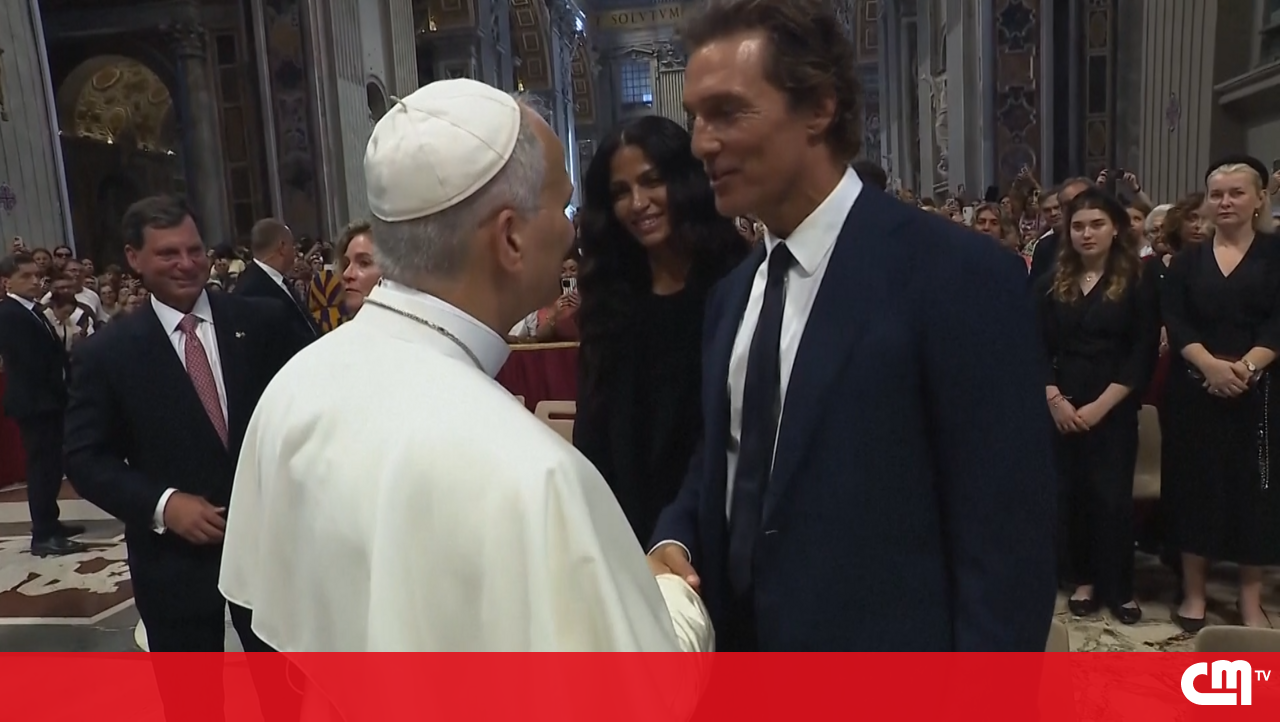 <![CDATA[ Papa Leão XIV encontra-se com ator Matthew McConaughey no Vaticano  ]]>