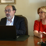 Paulo Duarte e Sofia Castro, pais de Martim de quem a prova de português desapareceu