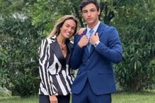 Liliana Aguiar e o filho Miguel Ângelo Tavares