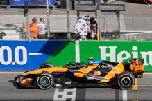 McLaren driver Lando Norris of Britain wins the Formula One Dutch Grand Prix in Zandvoort , Netherlands, Sunday, Aug. 23,
