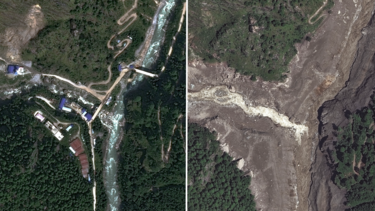 Imagens de satélite mostram o antes e depois da enxurrada no Nepal 