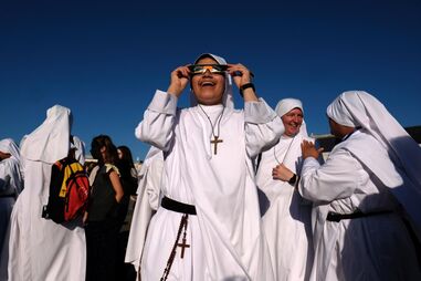 Eclipse do Sol visto no Santuário de Fátima 