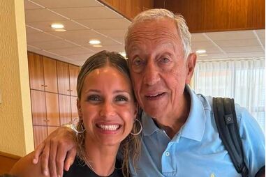 Marcelo Rebelo de Sousa com Luciana Abreu em Monte Gordo