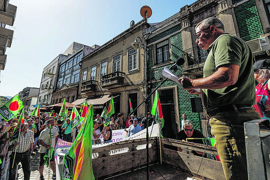 O protesto dos viticultores do Douro decorreu ontem na Régua