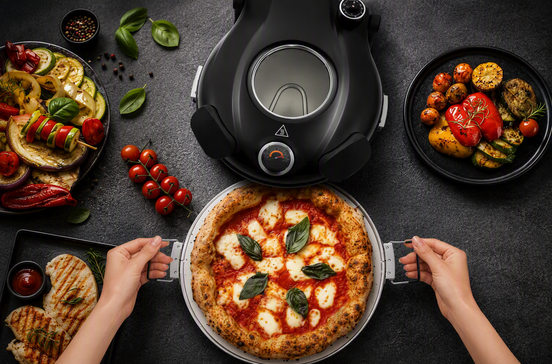 Máquina de pizza Mamma Mia com capacidade para 420°C