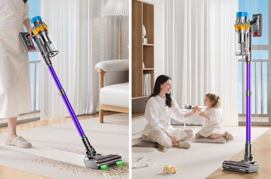 Aspirador JRFYHFT V16 PRO tem 650W de potência e 55000 Pa de sucção