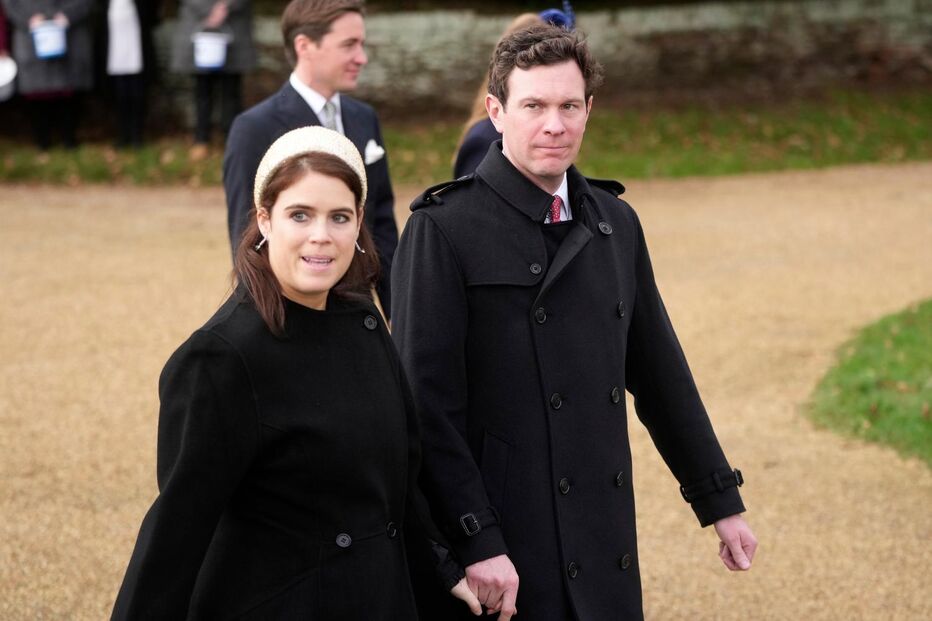 Princesa Eugenie e Jack Brooksbank em evento no Reino Unido