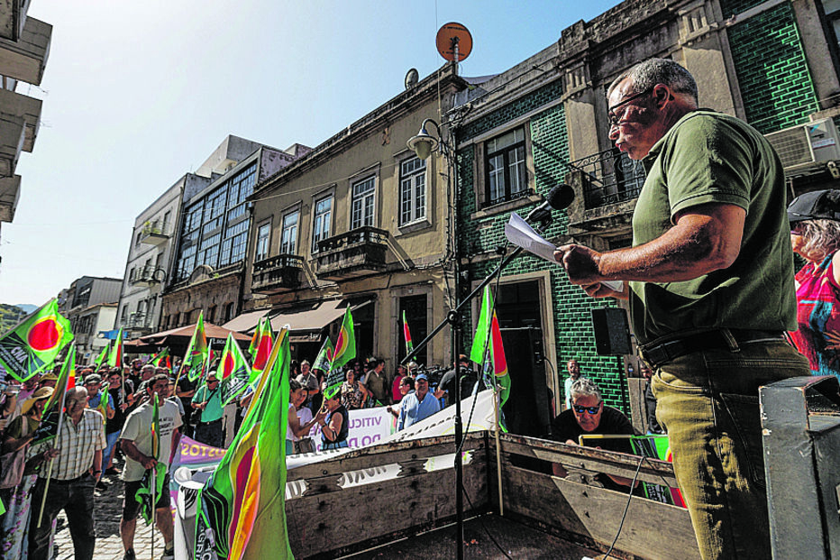 O protesto dos viticultores do Douro decorreu ontem na Régua