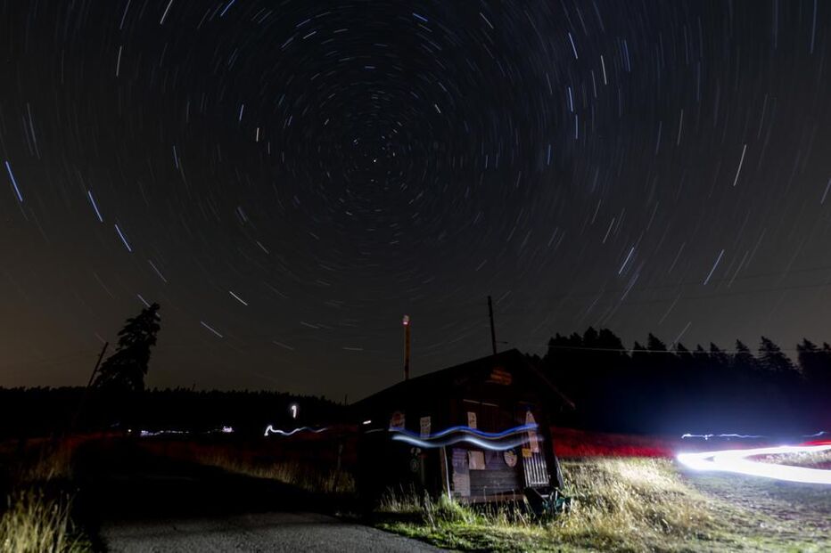 Perseidas vistas na Suíça