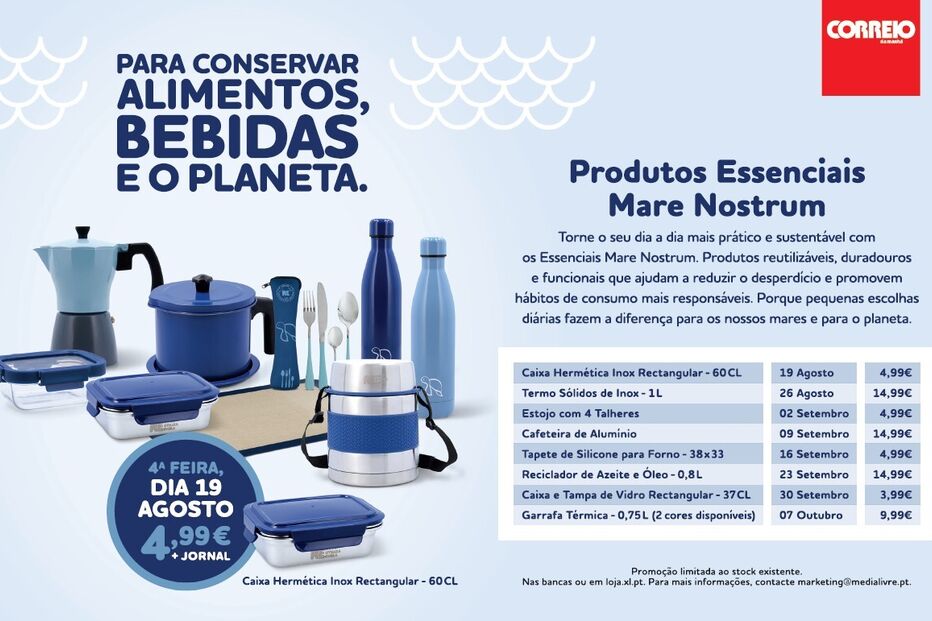 Essenciais Mare Nostrum: conservação sustentável para alimentos e bebidas
