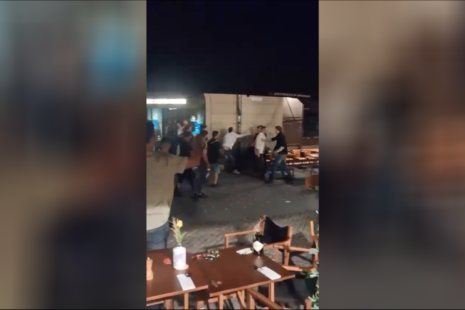 Rixa entre dois grupos na rua Cândido dos Reis, na sexta-feira