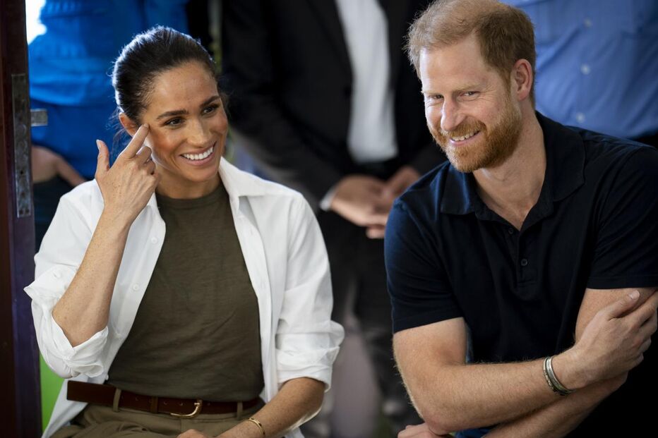 The Duke and Duchess of Sussex during a visit to