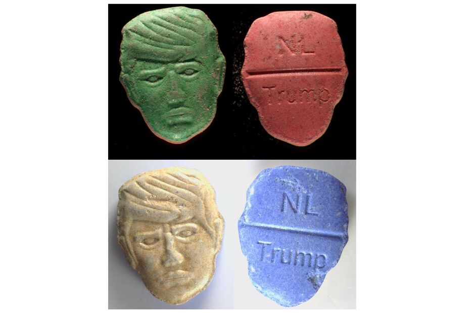Pastilhas de ecstasy com cara de Trump e a sigla NL em circulação nos Países Baixos